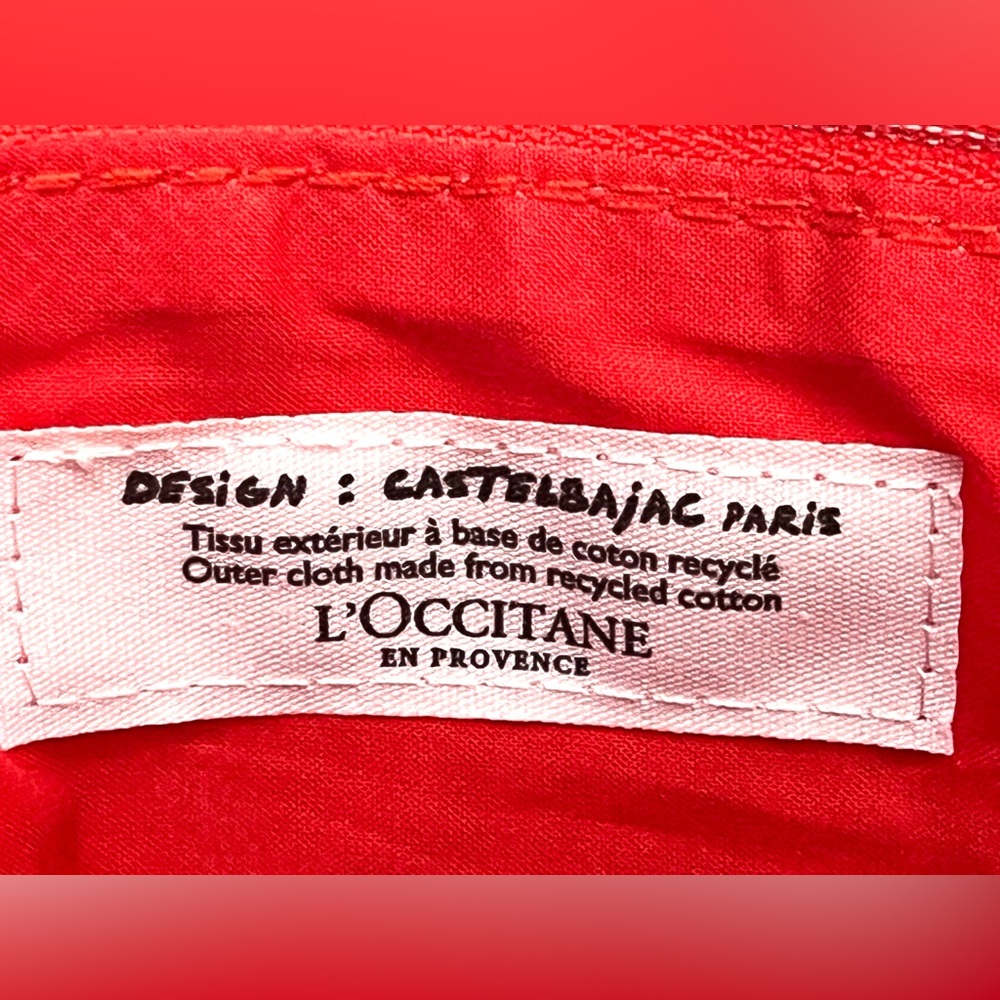 L'OCCITANE En Provence Earth Froendly Red and Blue Starry Makeup Cosmetics Bag - Picture 12 of 15